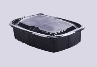 Rectanguler Black With Lid 750 CC