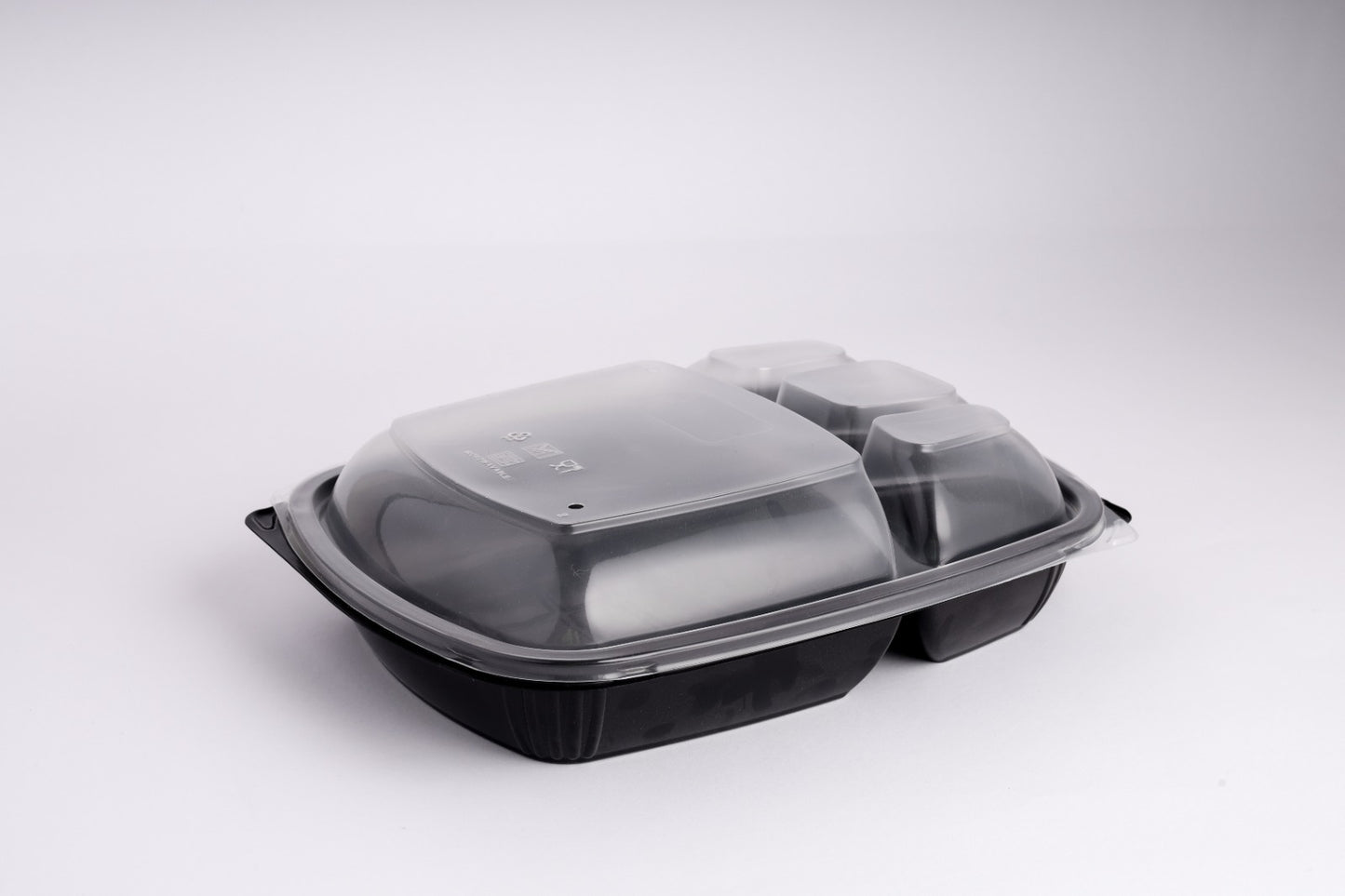 Big Microwave Meal Plate 4 compartment , 50 Pice with Lid