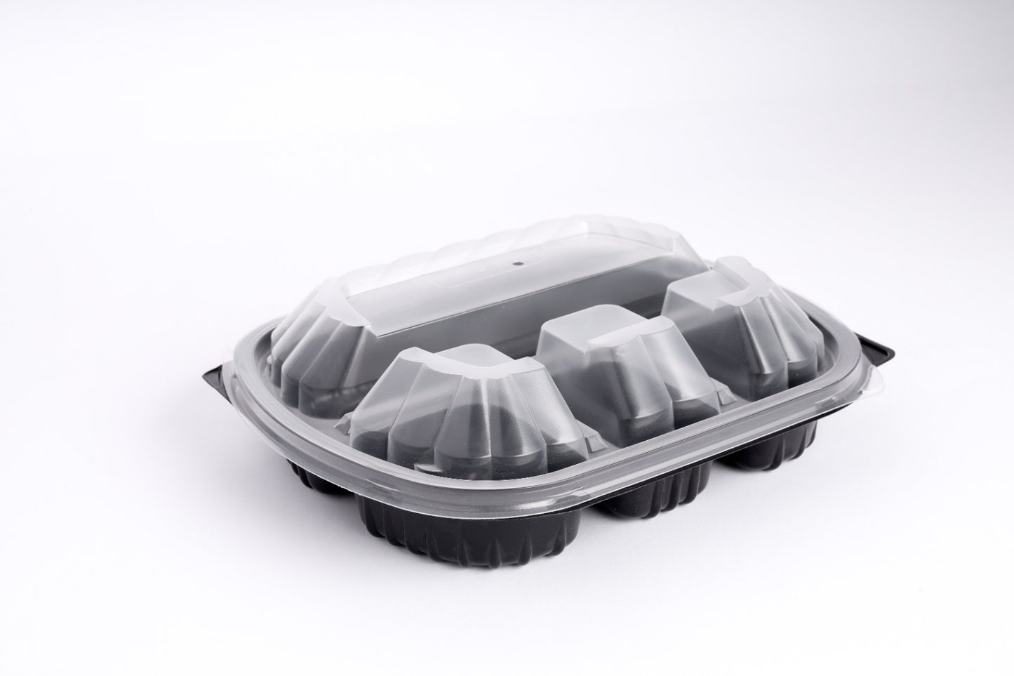 Small Microwave Meal Plate 4 Compartment , 50 Pice with Lid