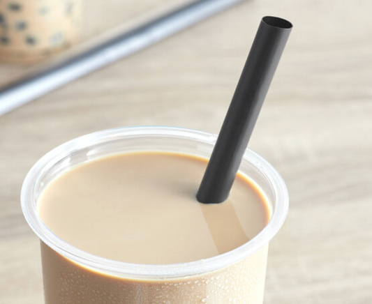 Black Wrapped Boba Straw 10 mm , 50 Pice in the bag
