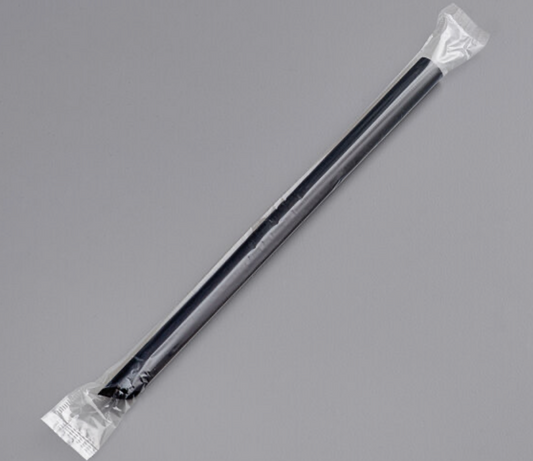 Black Wrapped Boba Straw 10 mm , 50 Pice in the bag