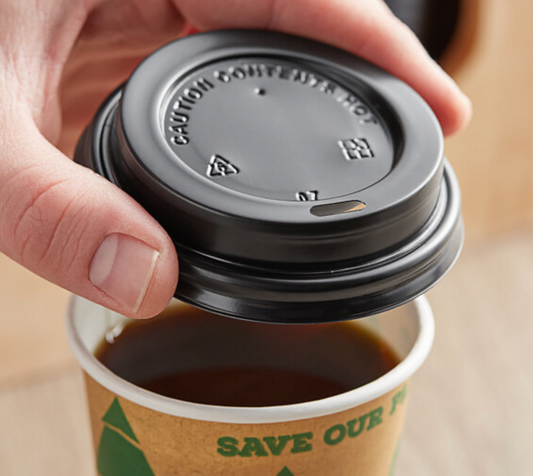 Paper Cup Lid 8 OZ Black