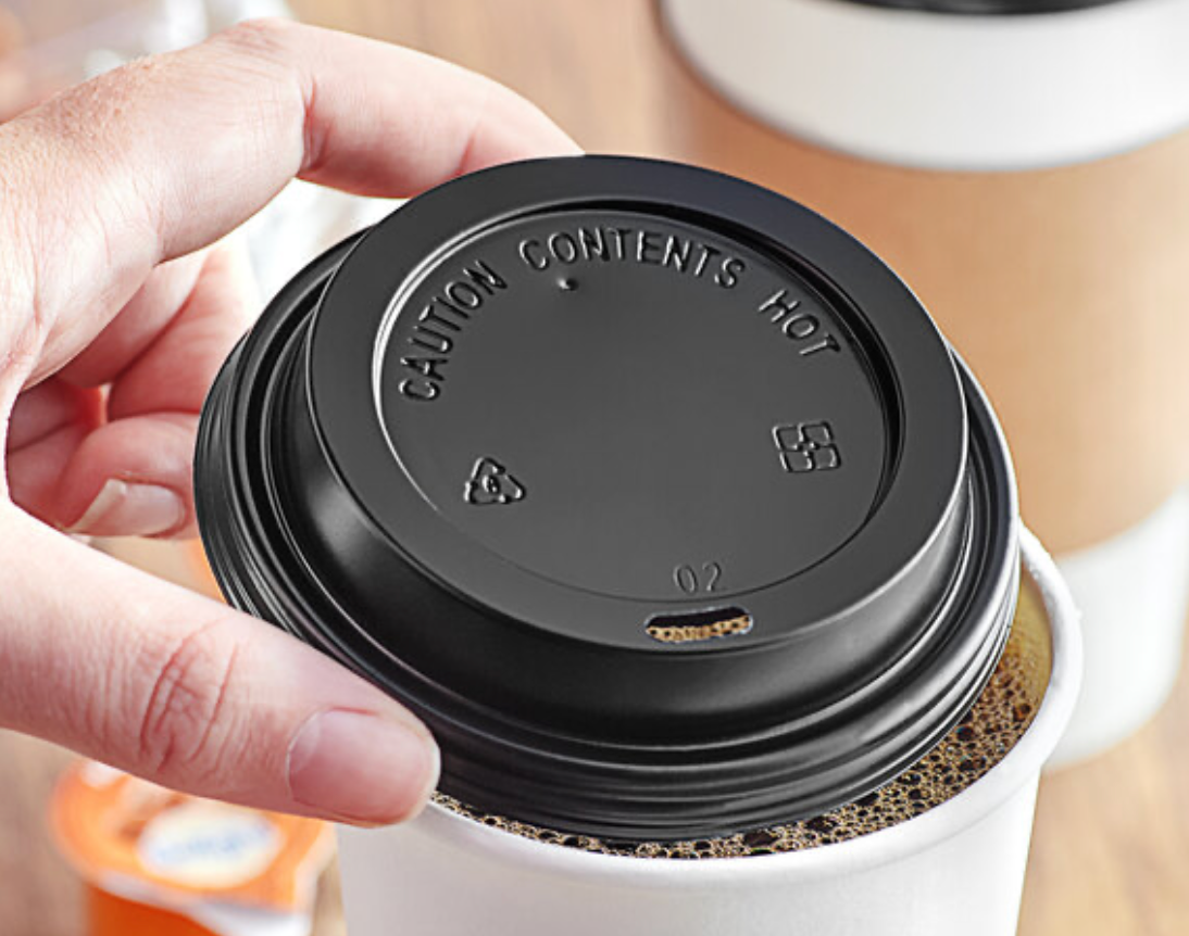 Paper Cup Lid 12 & 16 OZ Black