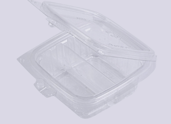 6 OZ Hinged square plate [2 compartments]